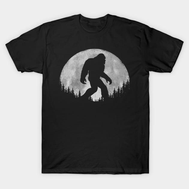 Bigfoot Moon T-Shirt by Tesszero